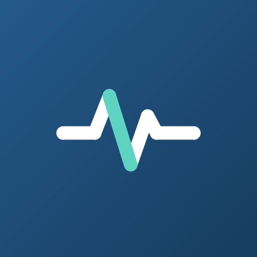 DynaPulse app icon: a white pulse line with a teal beat on a navy background
